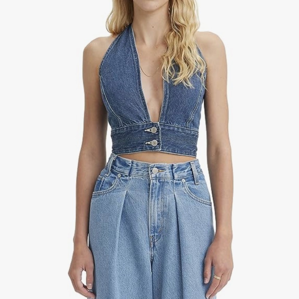 Levi's Women's Daisy Denim Halter Top